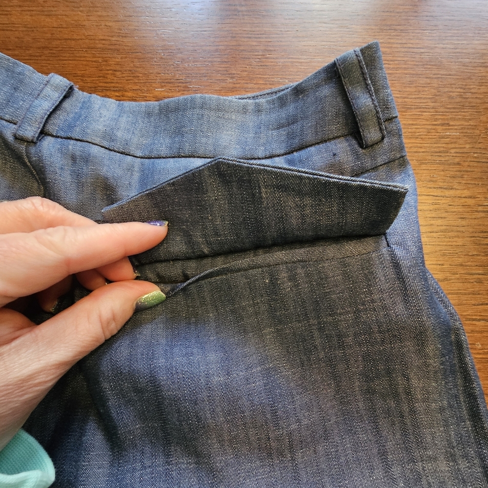 Tibi Chambray Wide Leg Pants 4 - Picture 7 of 13